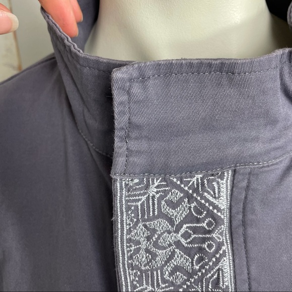 Reborn charcoal twill cotton oversized jacket - Picture 3 of 11